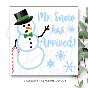 ❄️Mr. Snow Has Arrived - 2" (inches) (48ct.)  [GD27-48]
